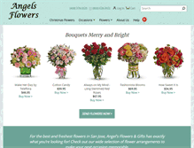 Tablet Screenshot of angelsflowersandgifts.net
